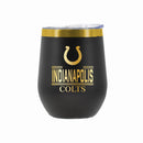 12 oz Stainless Steel Wine Tumbler with Gold Etched Classic Crew Team Design, Indianapolis Colts