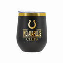 12 oz Stainless Steel Wine Tumbler with Gold Etched Classic Crew Team Design, Indianapolis Colts