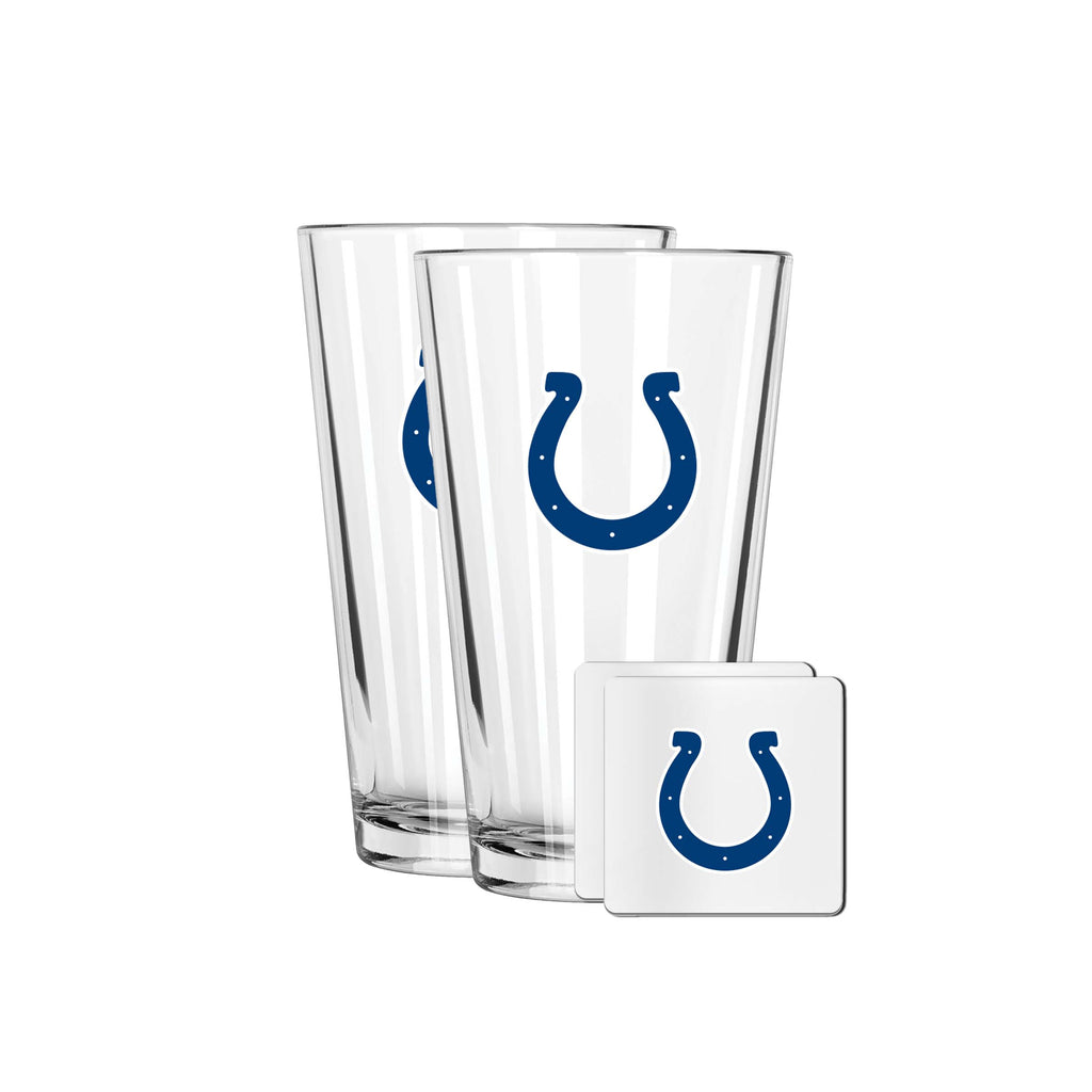 2 Pack Pint and Coasters Set | Indianapolis Colts