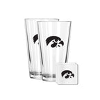 2 Pack Pint and Coasters set  | University Of Iowa