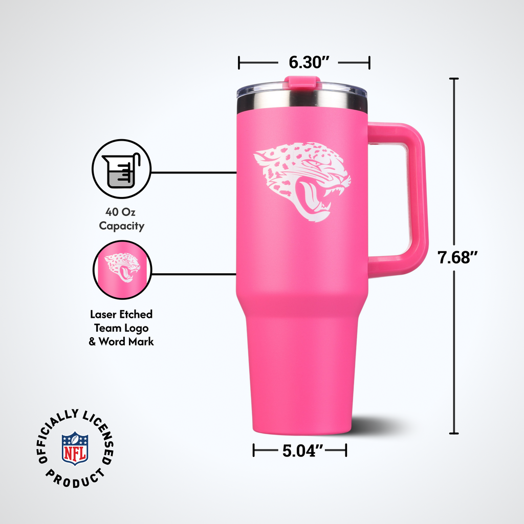 40oz Pink Game Day Tumbler I | Jacksonville Jaguars