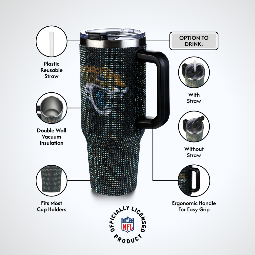 40oz TC Bling Game Day Tumbler I | Jacksonville Jaguars