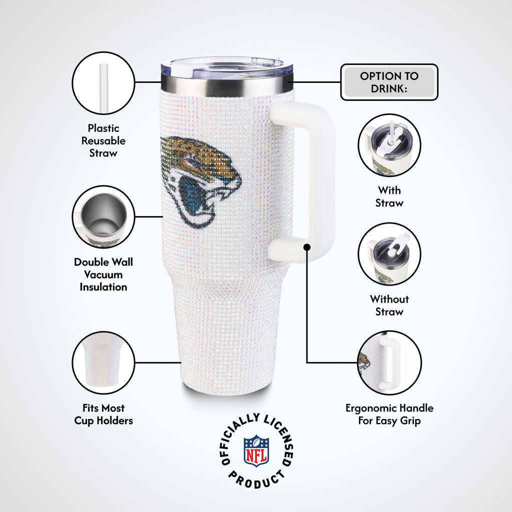 40oz Bling Collosal Tumbler | Jacksonville Jaguars