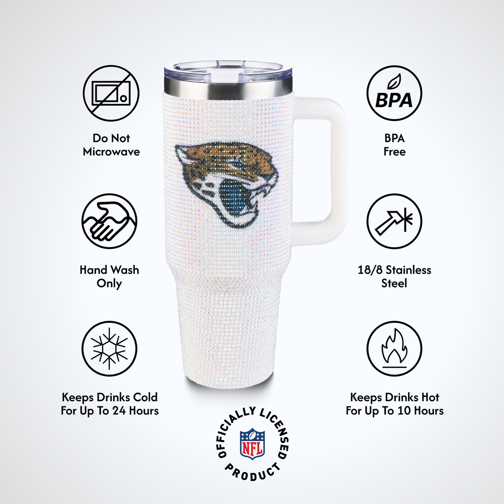 40oz Bling Collosal Tumbler | Jacksonville Jaguars