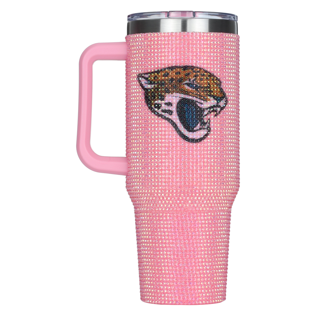 40oz Pink Bling Game Day Tumbler I | Jacksonville Jaguars
