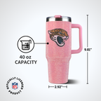 40oz Pink Bling Game Day Tumbler I | Jacksonville Jaguars