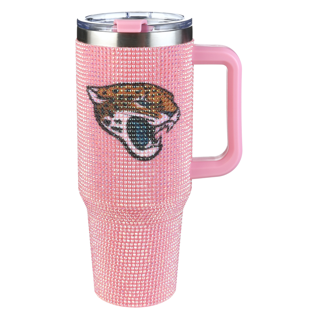 40oz Pink Bling Game Day Tumbler I | Jacksonville Jaguars
