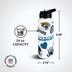 34oz Team Spirit Water Bottle I | Jacksonville Jaguars