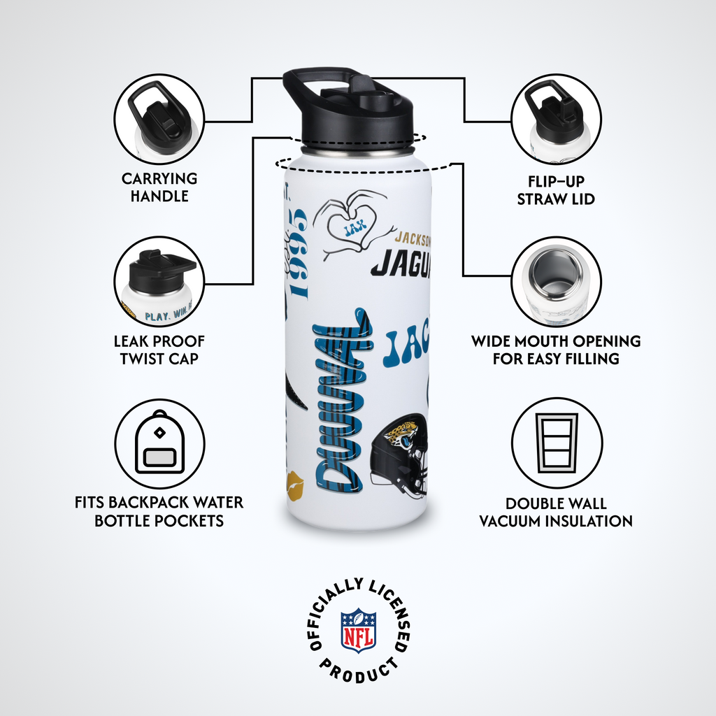 34oz Team Spirit Water Bottle I | Jacksonville Jaguars
