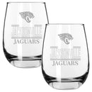 2pk 15oz Stemless Wine Glass Classic Crew Design | Jacksonville Jaguars