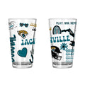 2pk 16oz Pint Glass, DP, Loco Design | Jacksonville Jaguars