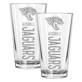 2pk 16oz Pint Glass Pinnacel Design | Jacksonville Jaguars