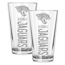 2pk 16oz Pint Glass Pinnacel Design | Jacksonville Jaguars
