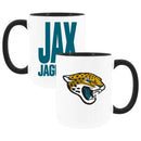2pk 15oz White Mug Logo + Wordmark | Jacksonville Jaguars