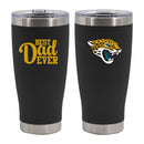 20oz Black Stainless Steel Tumbler, Direct Print, Best Dad Ever Design, Jacksonville Jaguars