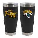 20oz Black Stainless Steel Tumbler, Direct Print, Best Dad Ever Design, Jacksonville Jaguars