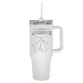  Jaguars 40oz Bow White Stainless Steel Colossal Tumbler 