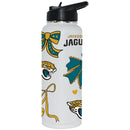  Jaguars 34oz Bow White Quencher Water Bottle 