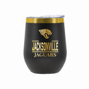 12 oz Stainless Steel Wine Tumbler with Gold Etched Classic Crew Team Design, Jacksonville Jaguars