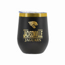 12 oz Stainless Steel Wine Tumbler with Gold Etched Classic Crew Team Design, Jacksonville Jaguars