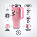 40oz Pink Bling Game Day Tumbler I | Kansas City Chiefs