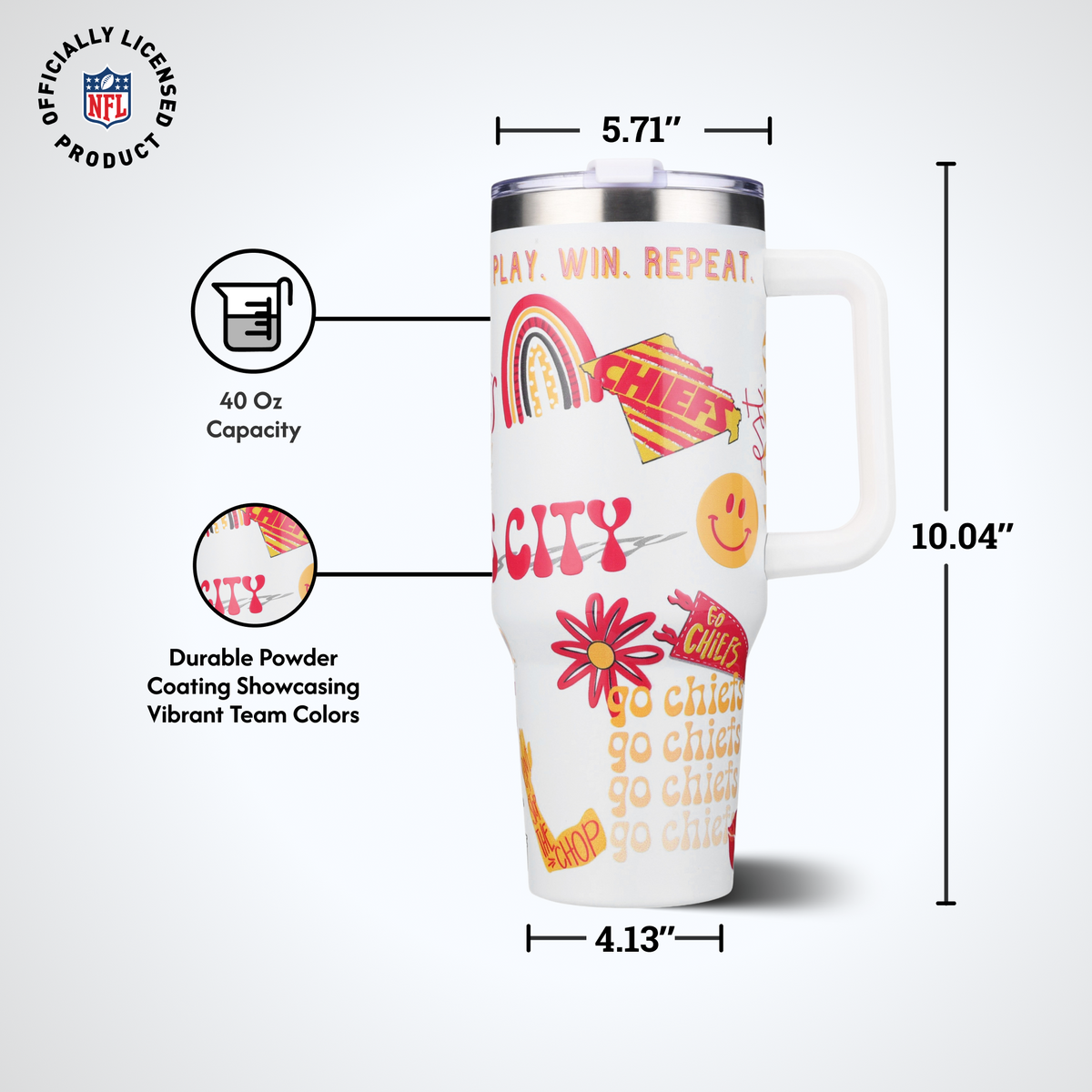 40oz Team Spirit Game Day Tumbler I | Kansas City Chiefs