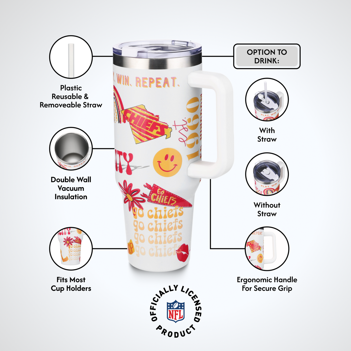 40oz Team Spirit Game Day Tumbler I | Kansas City Chiefs