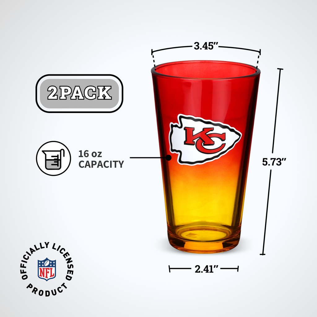 2-Pack Ombre Pint Glasses | Kansas City Chiefs