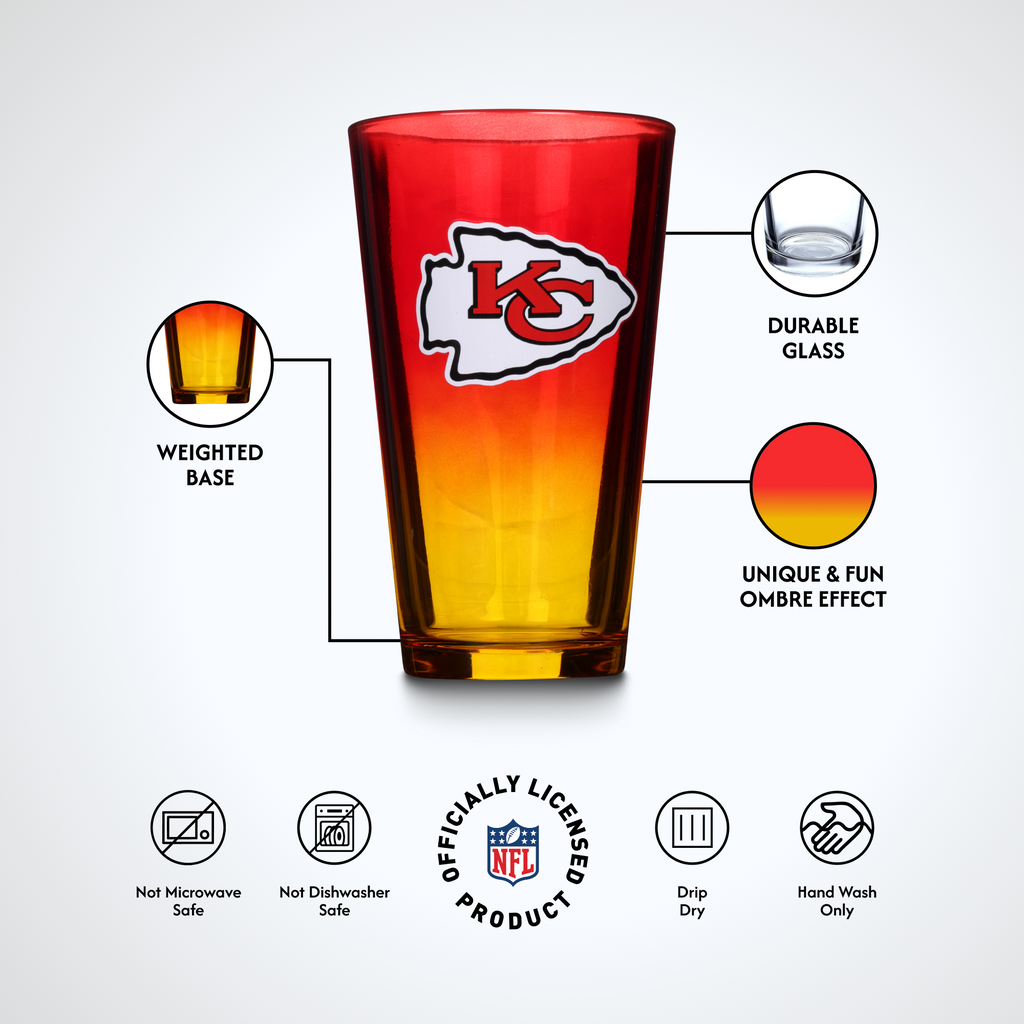 2-Pack Ombre Pint Glasses | Kansas City Chiefs