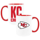 2pk 15oz White Mug Logo + Wordmark | Kansas City Chiefs