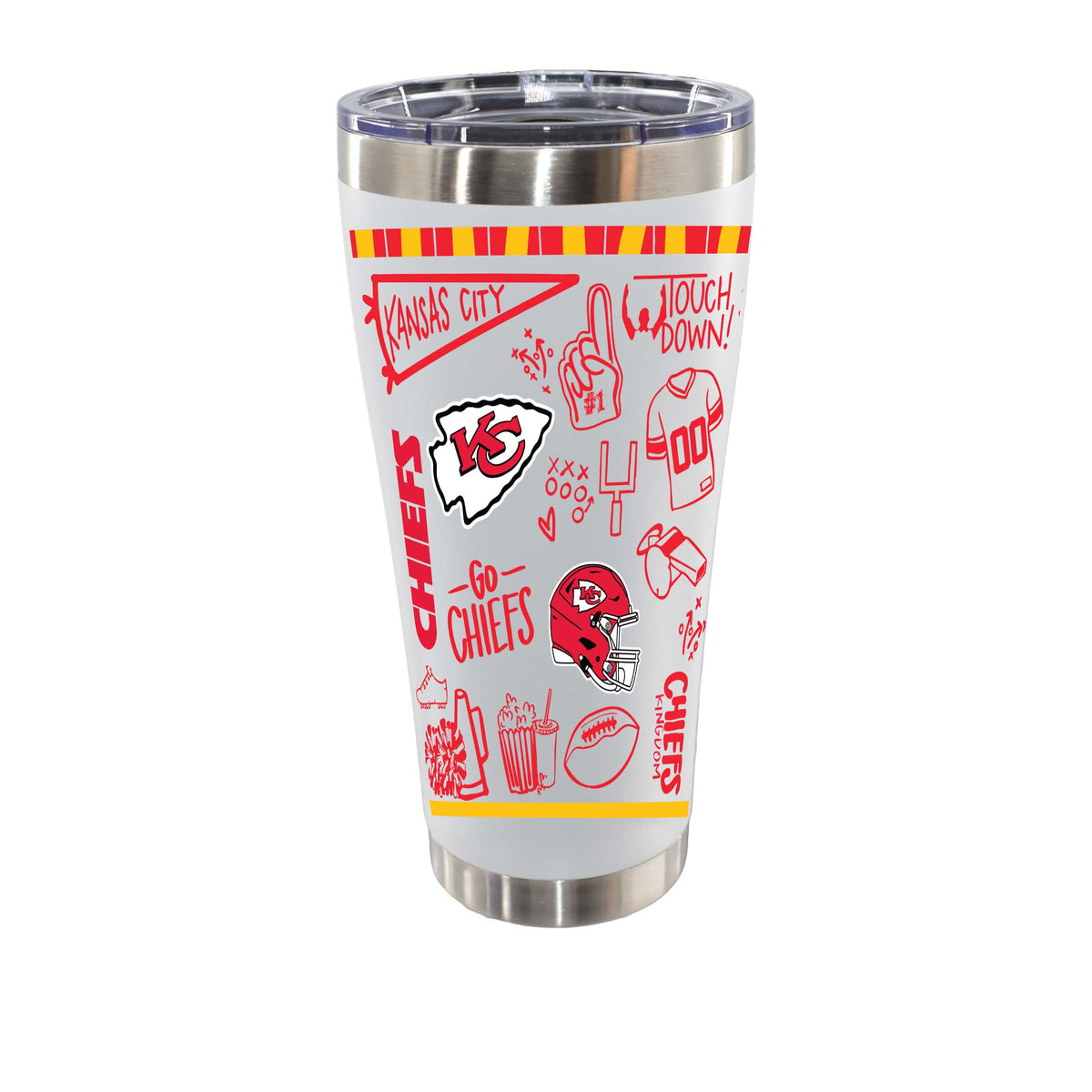 Sketchpad Design 30oz SS Tumbler | Kansas City Chiefs