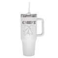  Chiefs 40oz Bow White Stainless Steel Colossal Tumbler 