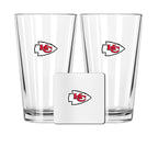 2 Pack Pint and Coasters Set| Kansas City Chiefs