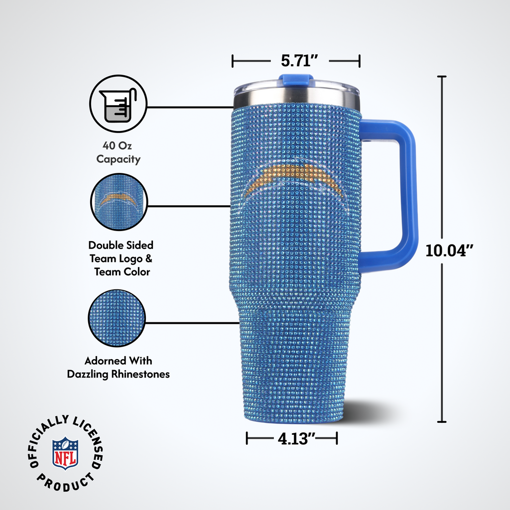 40oz TC Bling Game Day Tumbler I | Los Angeles Chargers