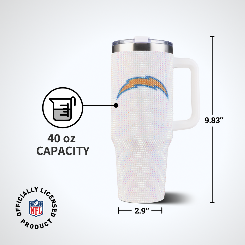 40oz Bling Collosal Tumbler | Los Angeles Chargers