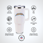 40oz Bling Collosal Tumbler | Los Angeles Chargers