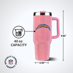 40oz Pink Bling Game Day Tumbler I | Los Angeles Chargers