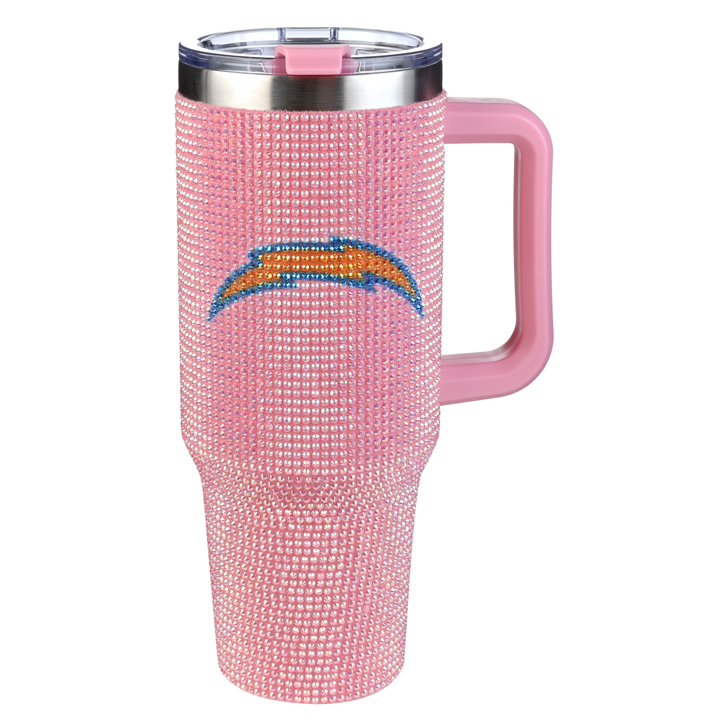 40oz Pink Bling Game Day Tumbler I | Los Angeles Chargers