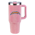 40oz Pink Bling Game Day Tumbler I | Los Angeles Chargers