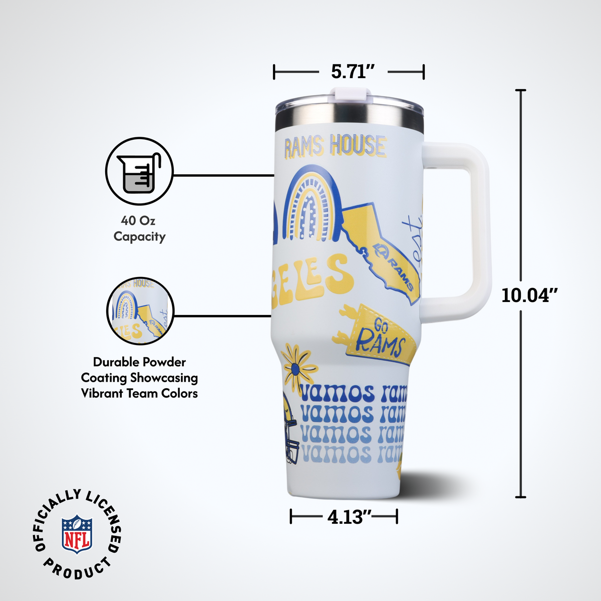 40oz Team Spirit Game Day Tumbler I | Los Angeles Chargers