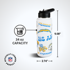 34oz Team Spirit Water Bottle I | Los Angeles Chargers