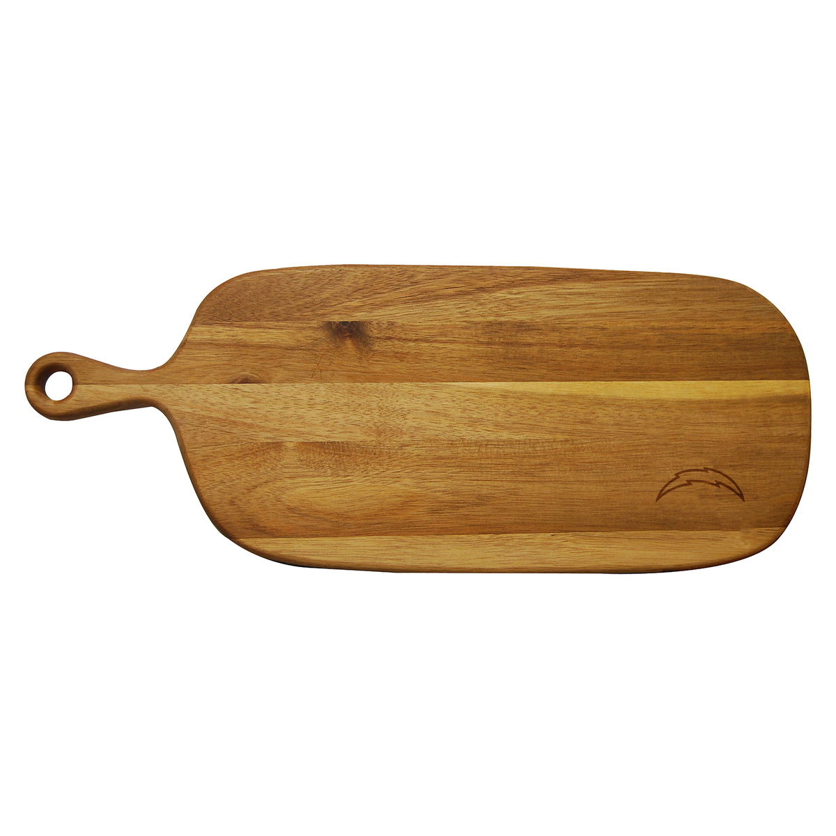 Personalized Acacia Paddle Cutting & Serving Board | Los Angeles Chargers