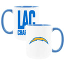 2pk 15oz White Mug Logo + Wordmark | Los Angeles Chargers