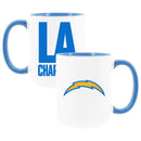 2pk 15oz White Mug Logo + Wordmark | Los Angeles Chargers