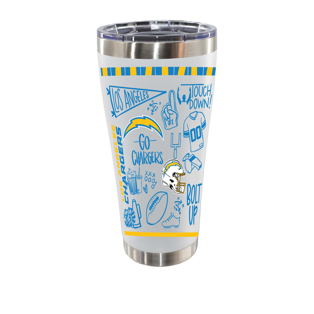 Sketchpad Design 30oz SS Tumbler | Los Angeles Chargers
