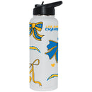 Chargers 34oz Bow White Quencher Water Bottle 