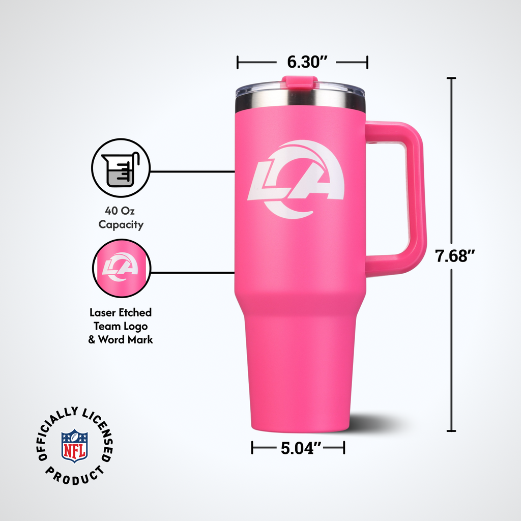 40oz Pink Game Day Tumbler I | Los Angeles Rams