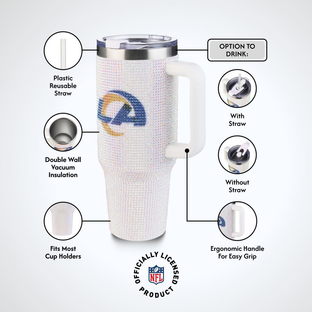 40oz Bling Collosal Tumbler | Los Angeles Rams