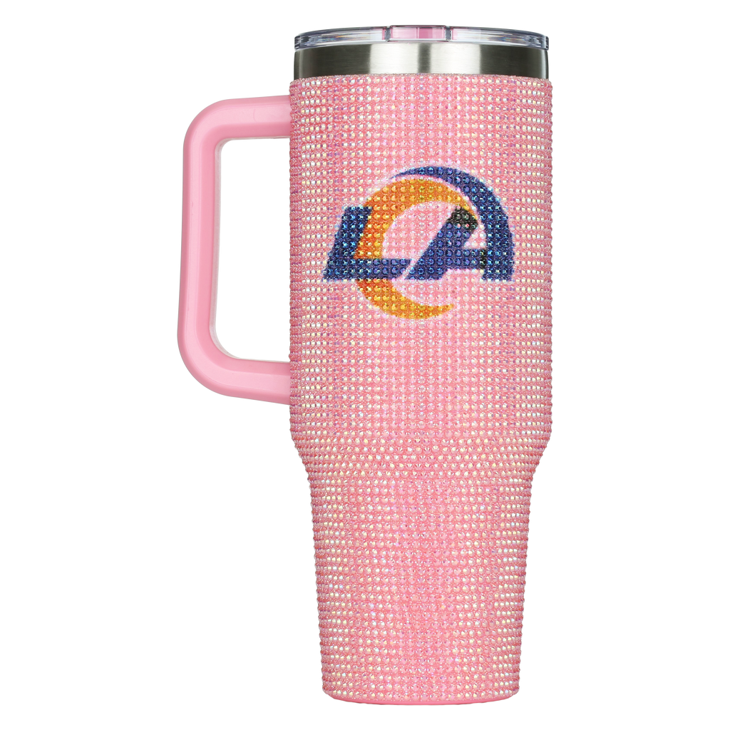 40oz Pink Bling Game Day Tumbler I | Los Angeles Rams