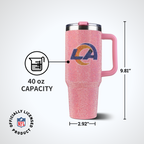 40oz Pink Bling Game Day Tumbler I | Los Angeles Rams